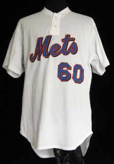 New York Mets Beaulac 60 Game Used White St Jersey
