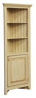 Amish Corner Cabinet Pantry Hutch Bathroom Kitchen Solid Wood Country 