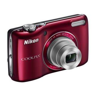 16 1MP Nikon Coolpix L26 Digital Camera Deep Red