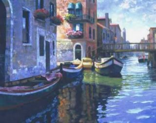 morning light venice by howard behrens canvas image size 9 x12 edition 