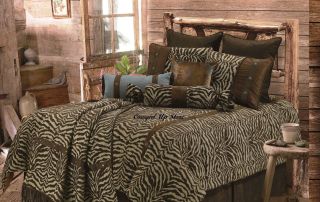 Western Turquoise Zebra Comforter Bedding Set