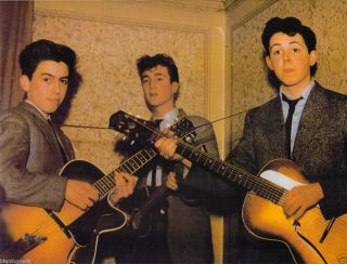 RARE Early Beatles Photo John Paul George at Home