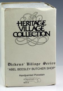 Dept. 56 Dickens Village Abel Beesley Butcher Shop 65153 Box