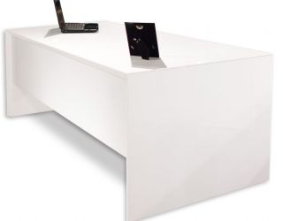 BELLINI WHITE LACQUER CONTEMPORARY DESK by Sharelle Furnishings