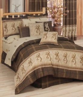 Browning Buckmark Comforter Queen Bed in Bag 8 Pce Set Cabin