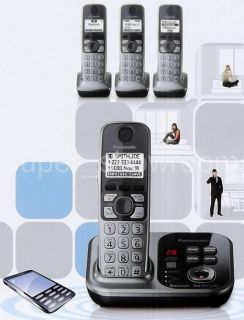 New Panasonic 4 Handset Cordless Phone Answering System DECT 6 0 Link 