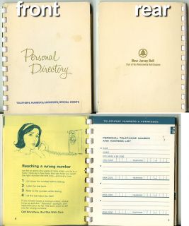 Bell Telephone Personal Directory Book Unmarked Vintage 1967 New 