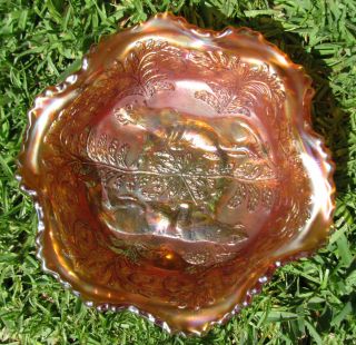 The PANTHER*Fenton Marigold Berry Bowl~1915