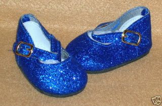 American Girl Doll Clothes Royal Blue Sparkle Dress Shoes