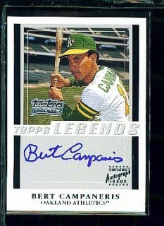 2004 Bert Campaneris Topps Legends Autograph AS