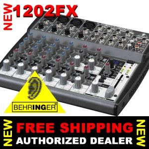 New Behringer XENYX 1202FX 12 Input 24 Bit Mixer w FX Authorized 