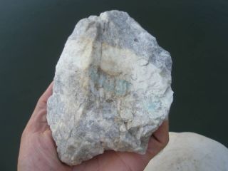 North Carolina Half Aquamarine Beryl Crystal on Quartz