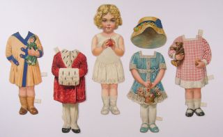 Raphael Tuck Original 1900 Bonnie Bessie Paper Dolls Artistic Series 