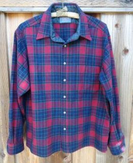 Boys Vintage Soft Plaid Pendleton Wool LS Board Shirt Work Shirt L