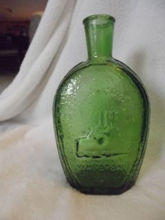 Wheaton Benjamin Franklin Glass House 1888 Green Bottle