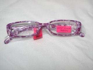 nwt betsey johnson purple roses reader glasses 2 0
