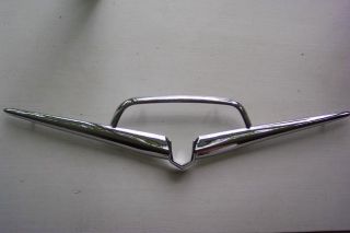 1956 Ford Trunk Chrome Vee Emblem New Sunliner Crown Victoria Fairlane 