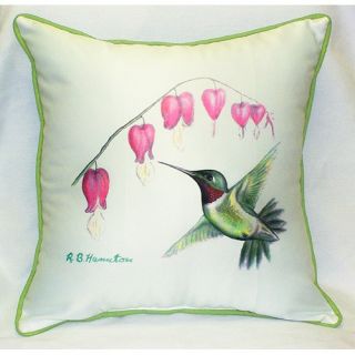 Betsy Drake Interiors Garden Hummingbird Indoor Outdoor Pillow