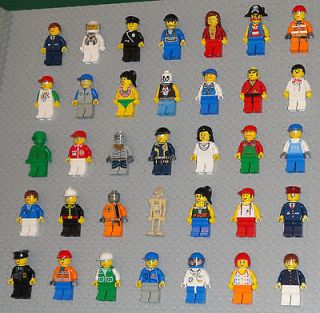 Lego MINIFIGURES Lot 35 People Police Girl Pirate Space Alien City 