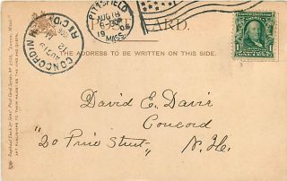 MA Lenox Bellefontaine Residence of Girard Foster mailed 1906 Tuck 