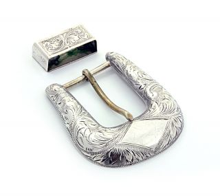 bohlin made belt buckle hollywood california vintage 1 sterling silver 