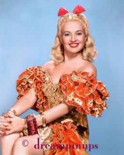 Betty Grable 1940 Glamour Color Portrait Rumba Ruffles