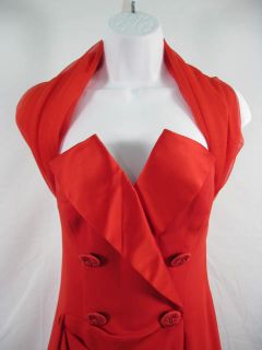 Bellville Sassoon Lorcan Mullany Red Strapless Dress 6