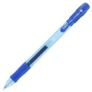 Bic Velocity Stic Gel Pen 0 7mm Point Blue Barrel and Ink 12 Box