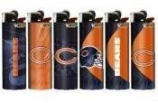   SIZE SET CHICAGO BEARS NFL FOOTBALL BIC LIGHTERS cigarette cutler G67b