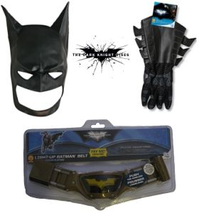   Accessory Set Gloves Mask Utility Belt Child Dark Knight Rises