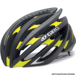 Giro Aeon Road Race Bicycle Helmets Black Yellow Livestrong Large LG 