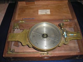 Vintage Benjamin Pike Vernier Brass Compass 1840 1850