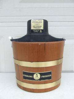 Vintage Sterling Electric 5 qt Ice Cream Freezer Maker PRICE INCLUDES 