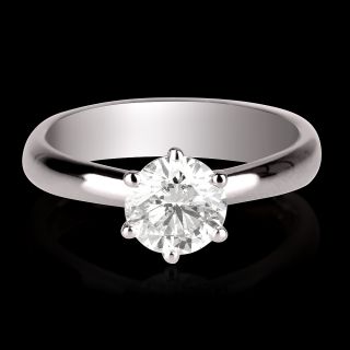 75 ct f si diamond engagement ring white gold 14k