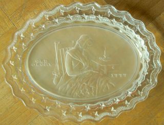 Betsy Ross Sewing Flag Frosted Plate 1971 Old Glory 1777 by Fosteria 