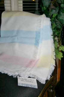 Churchill Weavers Berea KY Handwoven Baby Blanket Multi