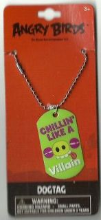 Angry Birds   Chillin Like a Villain Dog tag Necklace, Backpacks 