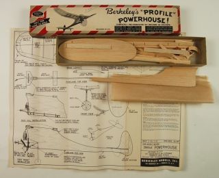 Berkeley Profile Powerhouse Model Airplane Kit Hurt
