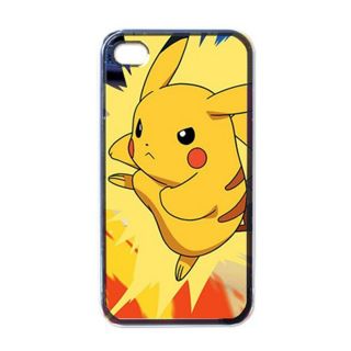   Apple iPhone 4 4S Case Black Pikachu Edition 5 Hard Cover