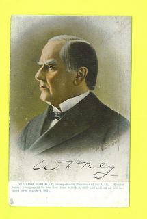 President William McKinley Postcard 24th President Tuck