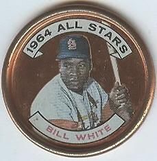 Bill White St Louis Cardinals 1964 Topps Baseball Coin
