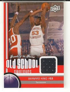 2010 UD Greats Bernard King Tennessee Relic Card