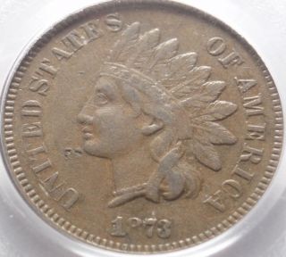 1873 PCGS VF30 Doubled Liberty RARE Indian Cent Closed 3 in Snow 