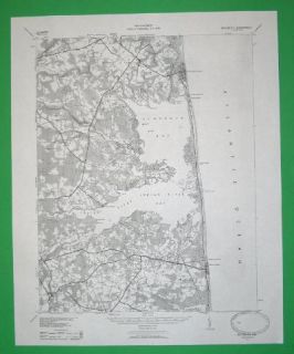 REHOBOTH BEACH, BETHANY BEACH, DELAWARE, 1938 TOPO MAP