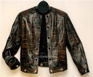 Nicola Berti 100 Italian Lambskin Leather Jacket Retail $385 Size 