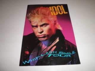 vintage billy idol whiplash smile tour program 1986