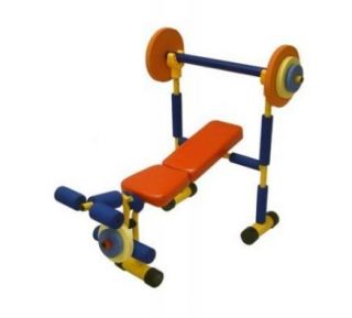 Kids Fun Fitness Exercise Equipment Weight Bench Set