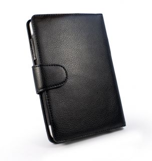 Tuff Luv Leather Case Cover for Pocketbook 622 Touch Book Style Black 