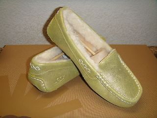 UGG ANSLEY NEON LIME GREEN CHARTREUSE SANDALS MOCCASIN US 6 / EU 37 