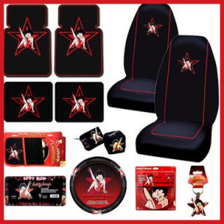 Betty Boop 12pc Car Seat Covers Accessories Set